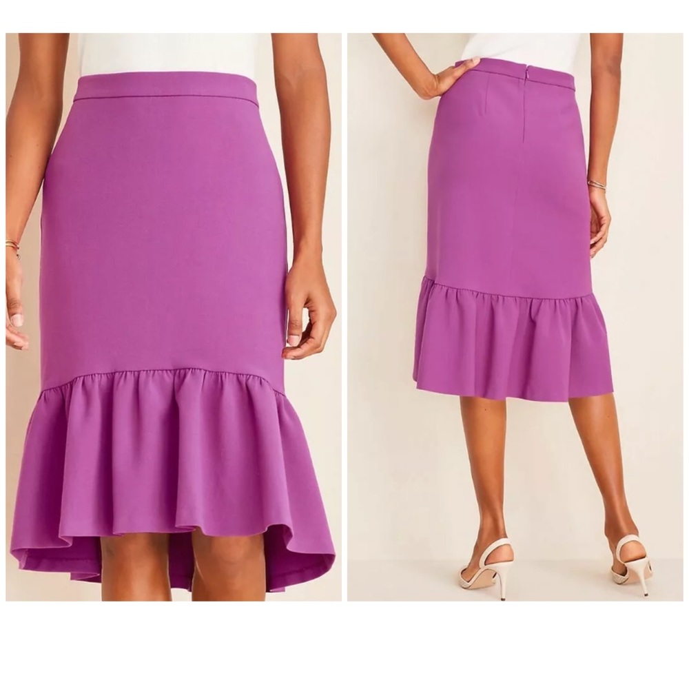 NWT Purple Ann Taylor Pencil Skirt Size 0